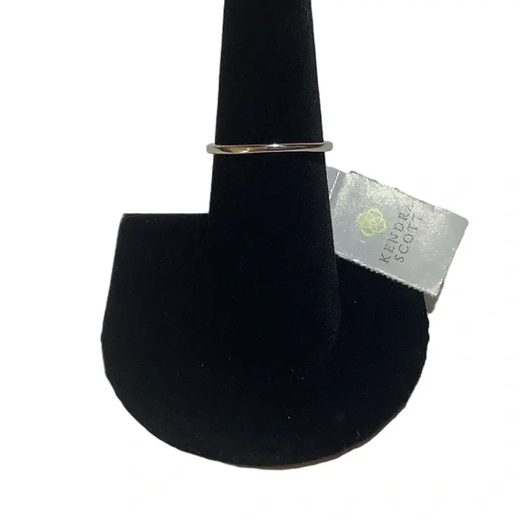 Kendra Scott Grayson Band Ring In White CZ 9 New - Picture 3 of 5